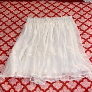 White flowy Free People skirt
